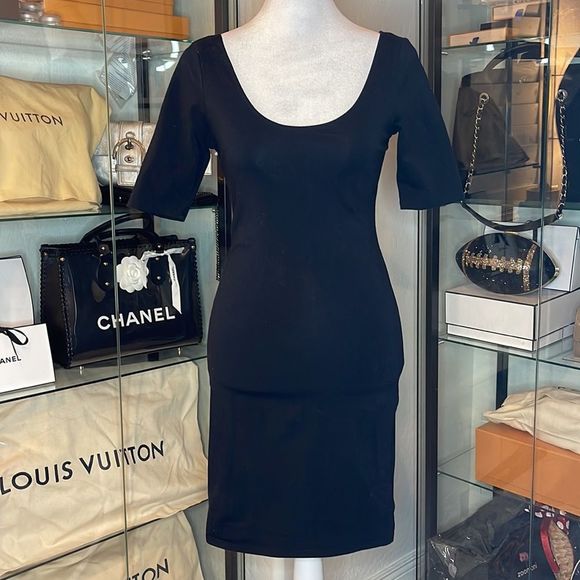 XHILARATION | Bundle of 2 Bodycon Dresses in Black and Red/Gray Stripes - Picture 4 of 5